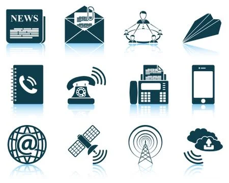 Set of communication icons Stock Illustration
