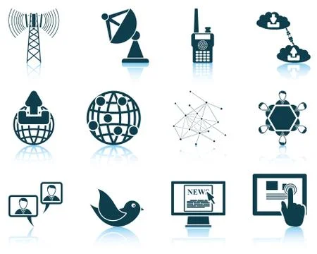 Set of communication icons Stock Illustration
