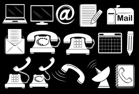 Set of communication tools Illustration