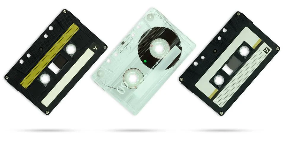 Set of Compact cassette. Stock Photos
