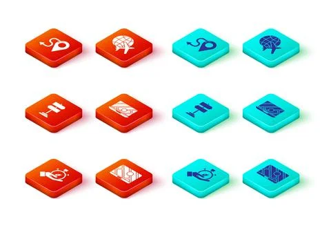 Set Compass, City map navigation, Road traffic sign, Globe with flying plan.. Stock Illustration