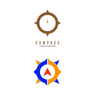 Set of Compass Icon Vector Logo Template Illustration Design Stock Illustration
