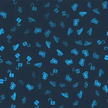 Set Computer api interface, Credit card with lock, USB flash drive and Open Stock Illustration