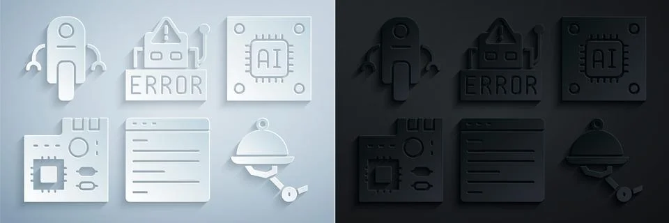 Set Computer api interface, Processor with microcircuits CPU, Motherboard イラスト素材