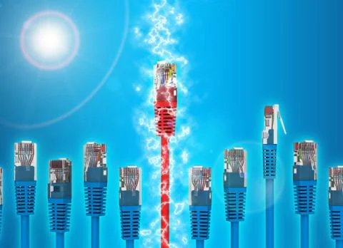 Set of computer cables Illustrazione stock