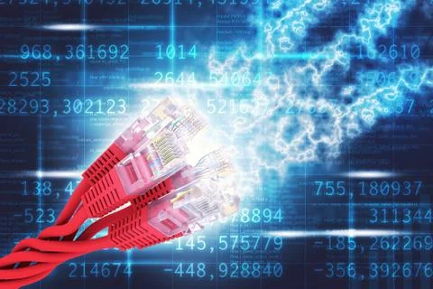 Set of computer cables Stock Illustration