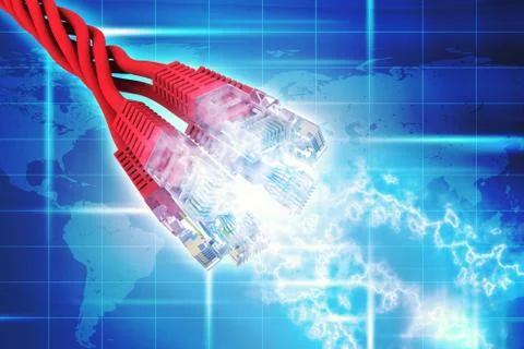 Set of computer cables Stock Illustration