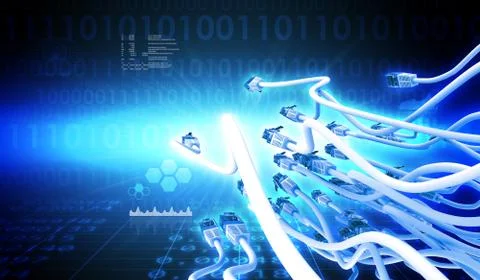 Set of computer cables Stock Illustration