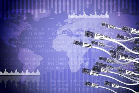 Set of computer cables Illustrazione stock