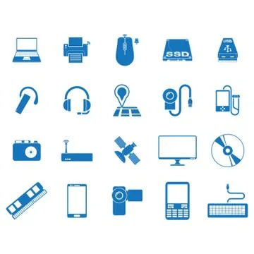 Set Of Computer Equipment Illustrazione stock