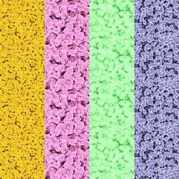 Set of computer generated microscopic structures Stock Illustration