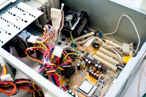 Set of computer hardware Stock Photos