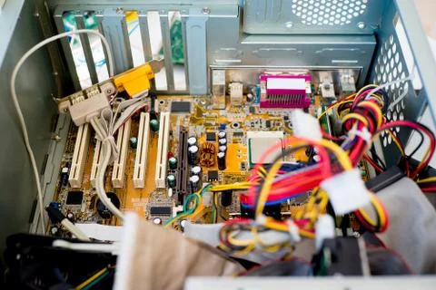 Set of computer hardware Stock Photos