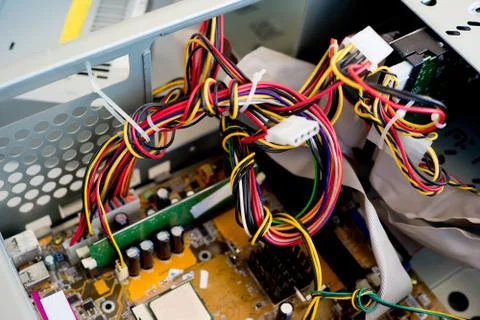 Set of computer hardware Stock Photos