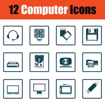 Set of computer icons Stock-Illustration