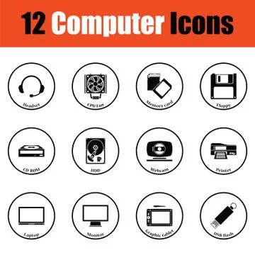 Set of computer icons Stock-Illustration