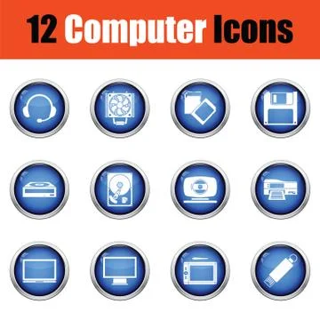 Set of computer icons. Stock-Illustration