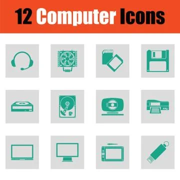 Set of computer icons Stock-Illustration