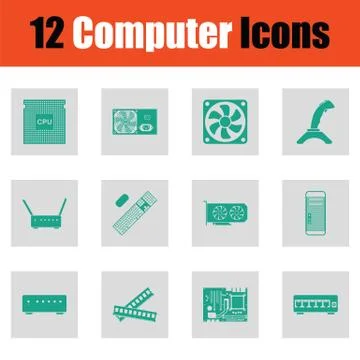 Set of computer icons Stock-Illustration