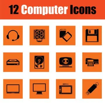 Set of computer icons Stock-Illustration