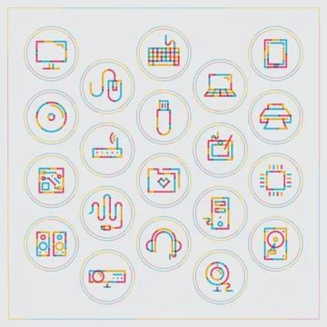 Set Of Computer Icons Stockillustratie