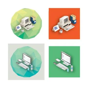 Set Of Computer Icons Stockillustratie