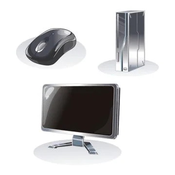 Set Of Computer Icons Illustrazione stock