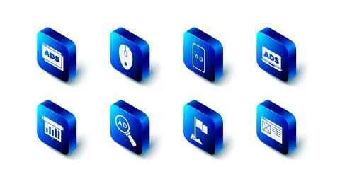 Set Computer mouse, Advertising, Browser window, Location marker, Board with イラスト素材