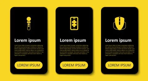 Set Computer mouse, Mobile gaming and VR controller game. Business infographic 스톡 일러스트