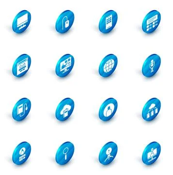 Set Computer mouse, Mobile phone, Online quiz, test, survey, Browser window Illustrazione stock