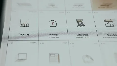 Set of conceptual illustrations representing business and financial processes Stock Footage 335895877