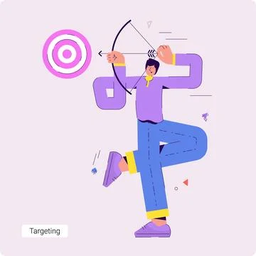 Set of conceptual vector business illustrations of a successful businessman who Illustrazione stock