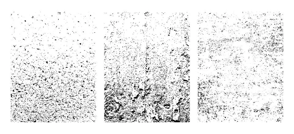 Set of concrete wall textures. Stock Illustration
