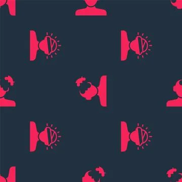 Set Concussion, headache and Solution problem in psychology on seamless pat.. 스톡 일러스트