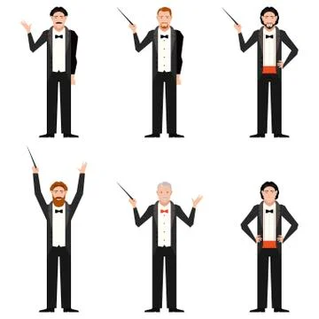 Set of Conductors Stock Illustration