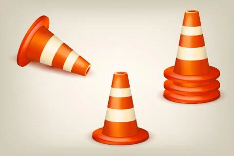 Set of cones Stock Illustration