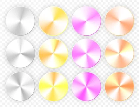Set of Conic gradients on a transparent background. Vector illustration. Stock Illustration