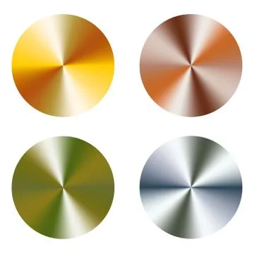 Set of Conical Mesh Gradient    - vector illustration Stock Illustration