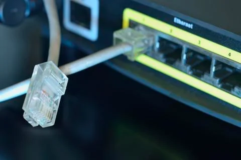 Set up a connection to the Internet Foto stock