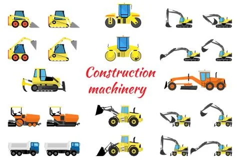 Set construction equipment Stock Illustration