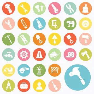 Set of construction icons design Stock Illustration