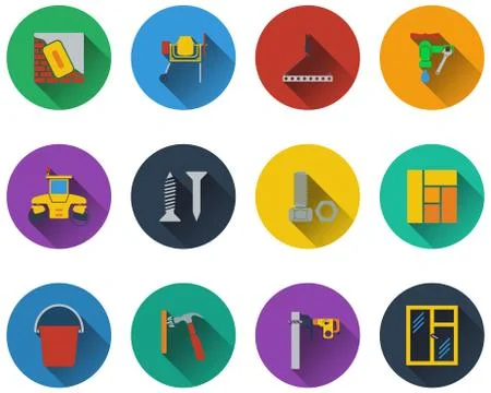 Set of construction icons Stock Illustration