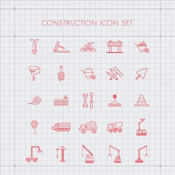 Set of construction icons Stock Illustration