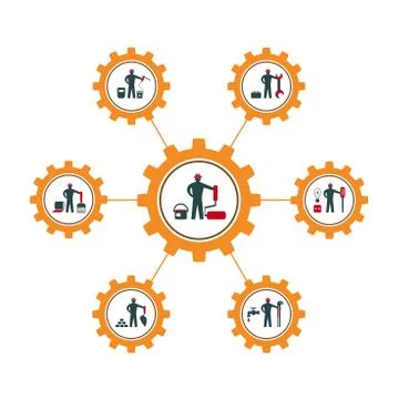 Set of construction icons Stock Illustration