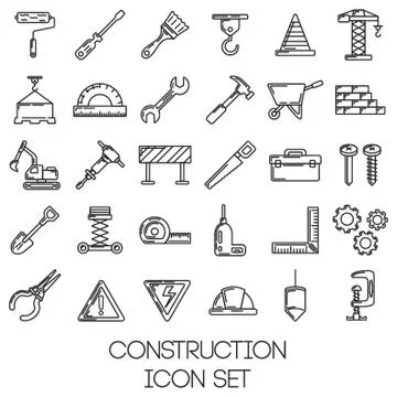 Set Of Construction Tools Stock Illustration