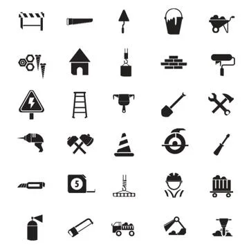 Set Of Construction Tools Stock Illustration