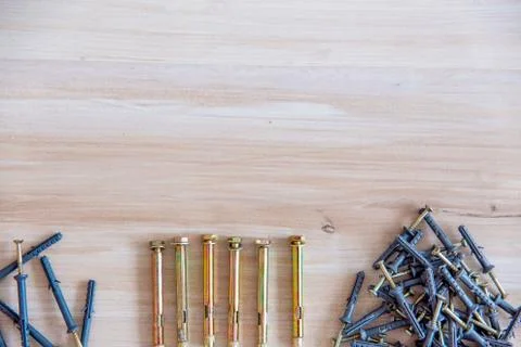 A set of construction tools or instruments Stock Photos
