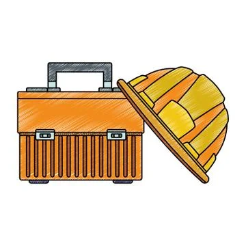 Set of construction tools scribble Stock Illustration