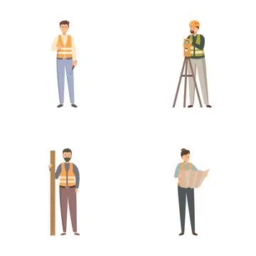 Set of construction worker illustrations Stock Illustration