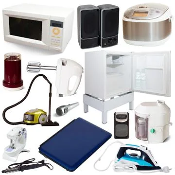 Set of consumer electronics Stock Photos